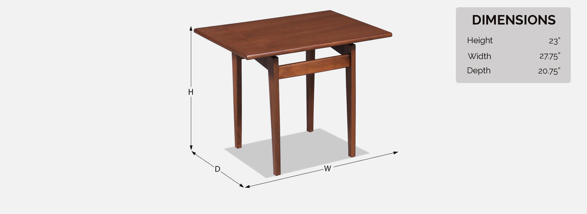 Jens Risom Floating Top Walnut Side Tables