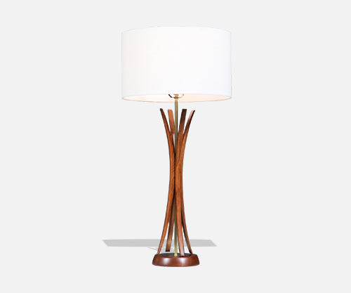 Mid-Century Modern Sculpted Table Lamp by Roller Lamp Co.