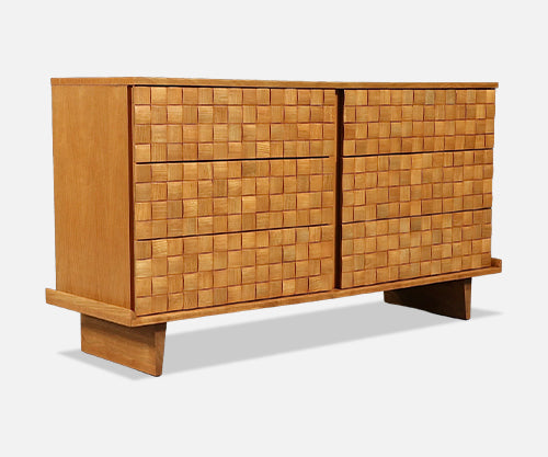 California Modernist "Basket Weave" Dresser by Paul Laszlo