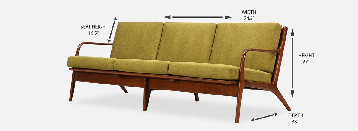 Adrian Pearsall Walnut Sofa for Craft Associates