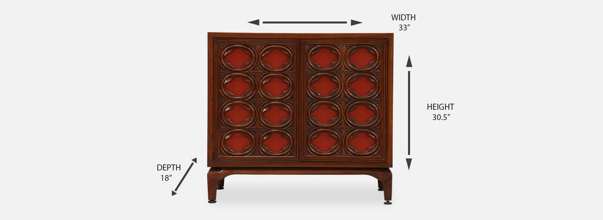 Maurice Bailey Cabinet w/ Leather Front Doors for Monteverdi-Young