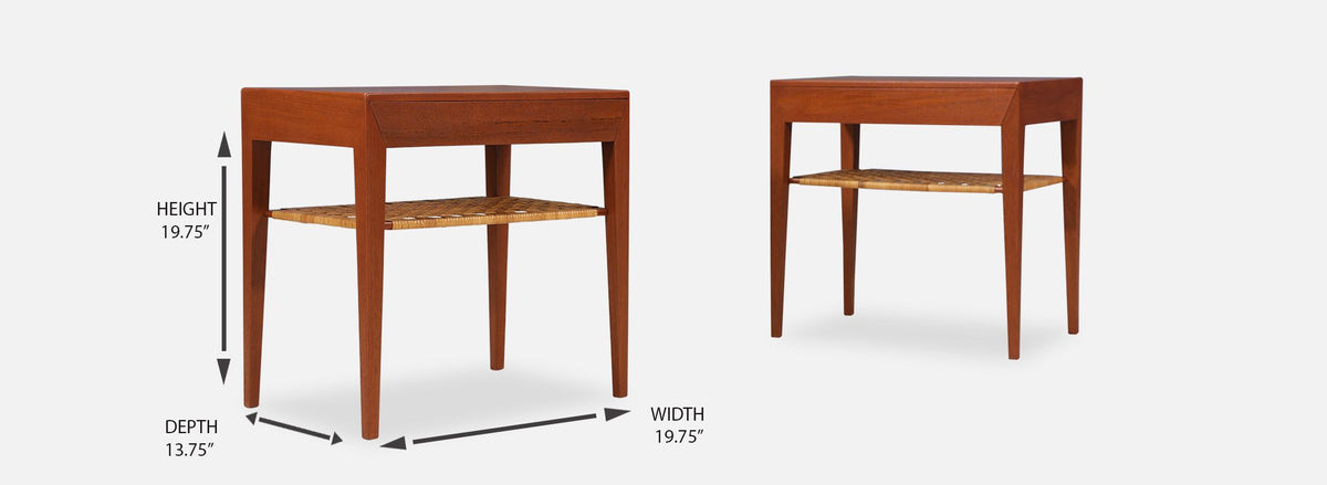 Severin Hansen Teak Night Stands for Haslev Møbelsnedkeri