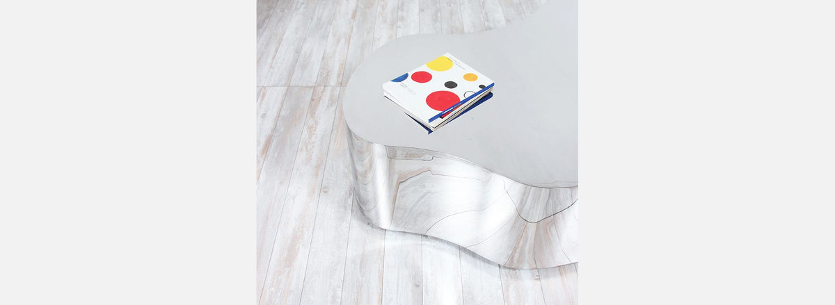 Karl Springer Stainless Steel Free Form Coffee Table