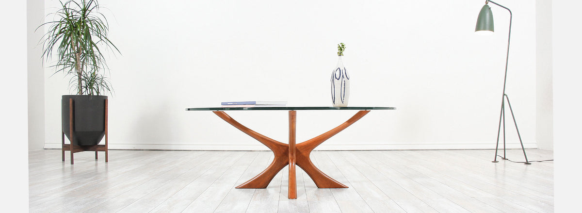 Illum Wikkelsø Sculpted Teak & Glass Coffee Table 
