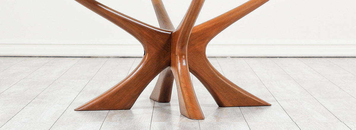 Illum Wikkelsø Sculpted Teak & Glass Coffee Table 