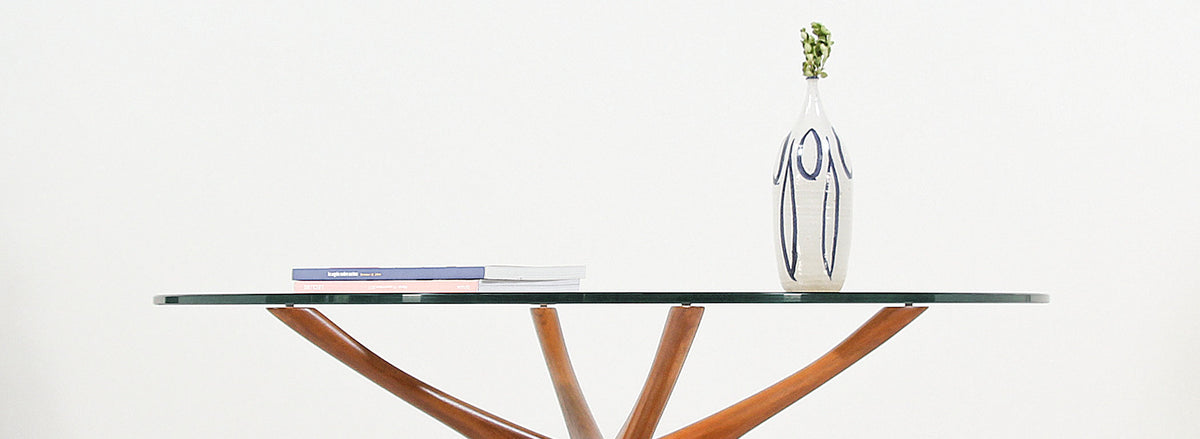 Illum Wikkelsø Sculpted Teak & Glass Coffee Table 
