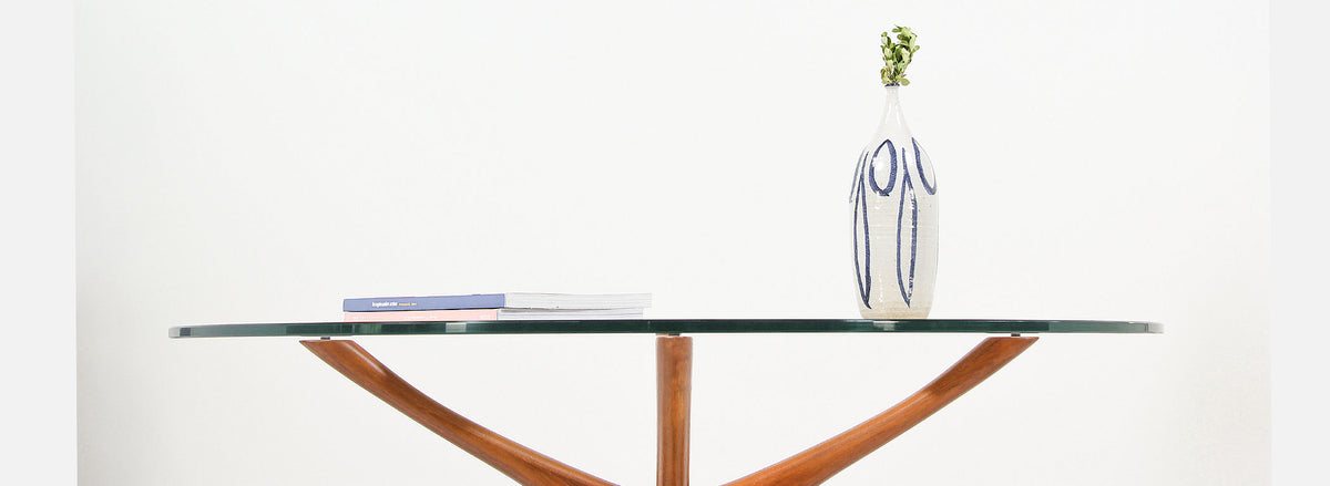 Illum Wikkelsø Sculpted Teak & Glass Coffee Table 