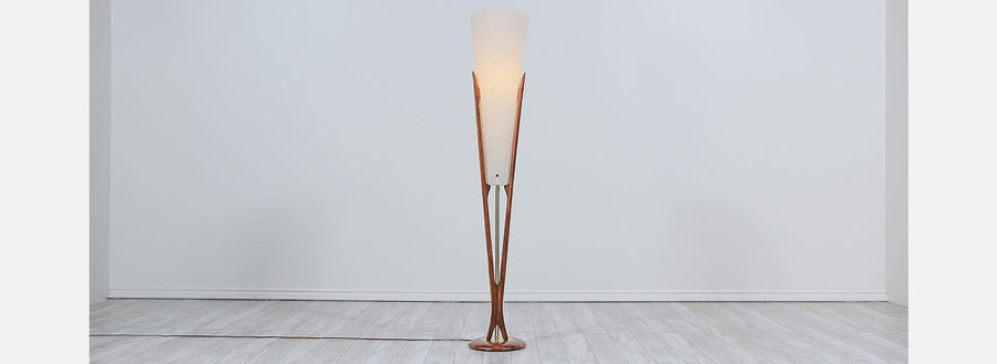 Mid-Century Sculpted Floor Lamp by Modeline 3