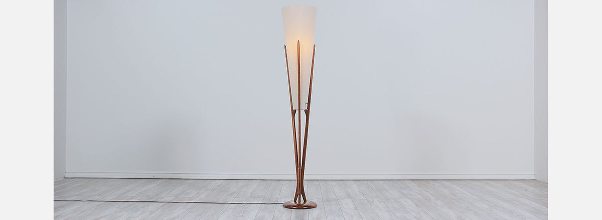 Mid-Century Sculpted Floor Lamp by Modeline 3