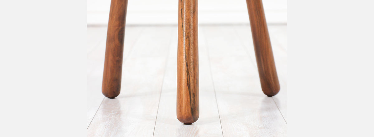 Mid-Century Tripod Wicker Stool 