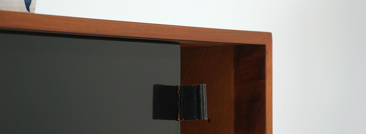 Florence Knoll Walnut Credenza with Lacquered Doors