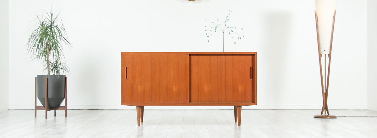 Danish Modern Teak Credenza by Carlo Jensen for Hundevad & Co.
