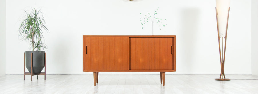 Danish Modern Teak Credenza by Carlo Jensen for Hundevad & Co.