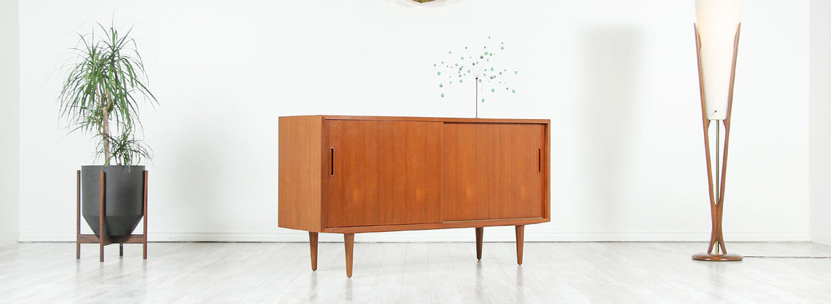 Danish Modern Teak Credenza by Carlo Jensen for Hundevad & Co.
