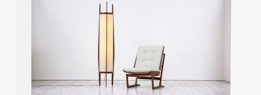 Mid-Century Monumental Sculpted Floor Lamp by Modeline