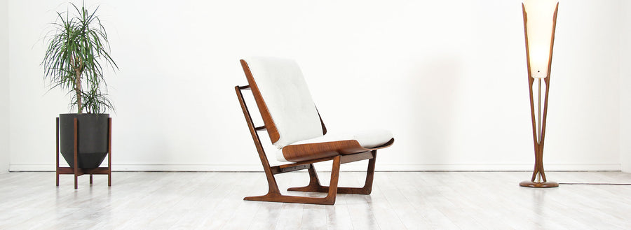 Mid-Century Modern Sculptural Bentwood Lounge Chair