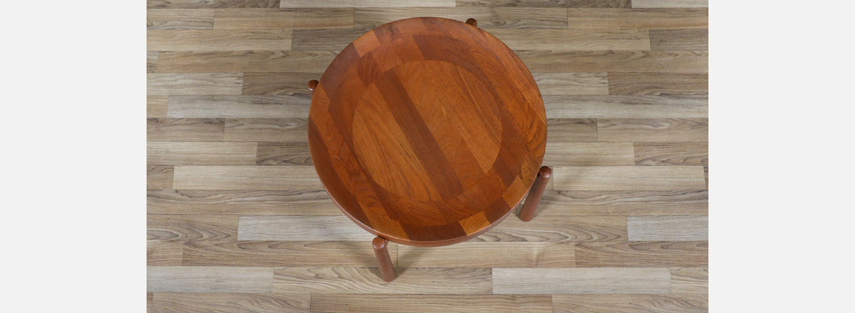 Mid-Century Swedish Modern Reversible Tray Top Side Table by Dux