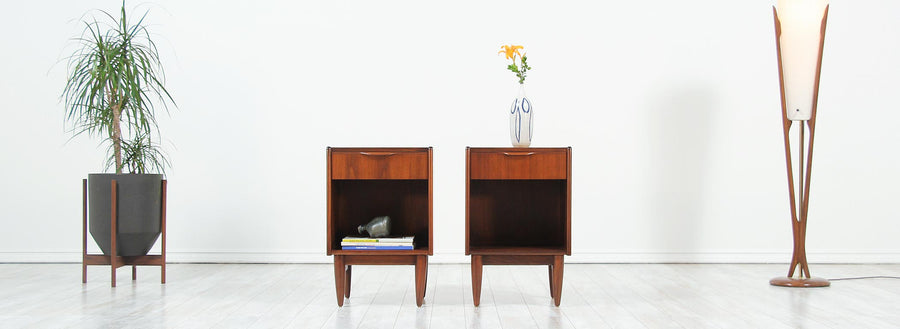 Danish Modern Walnut Night Stands