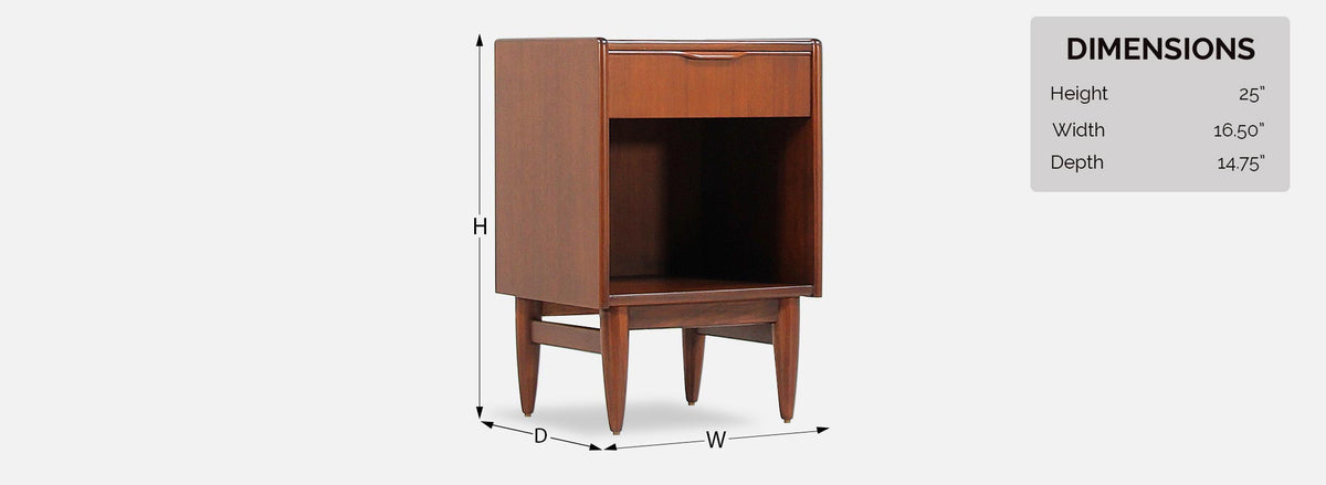 Danish Modern Walnut Night Stands