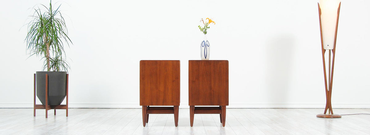 Danish Modern Walnut Night Stands