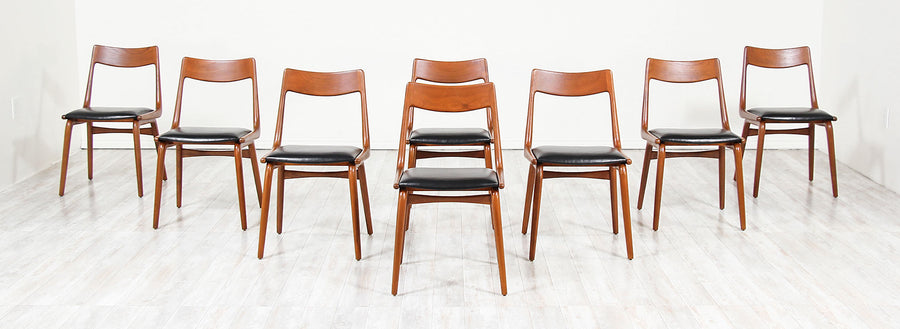 Alfred Christensen "Boomerang" Teak Dining Chairs for Slagelse Møbelfabrik