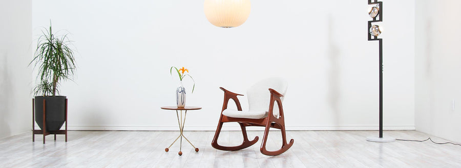 Albert Larsson Brass & Teak Tripod Side Table for Alberts Tibro