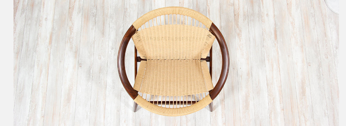 Illum Wikkelsø "Ringstol" Rope Chair for Niels Eilersen