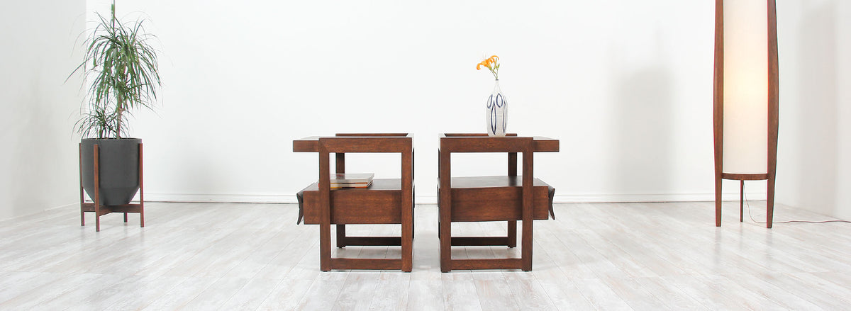 Paul Laszlo Two-Tier Night Stands for Brown Saltman 2