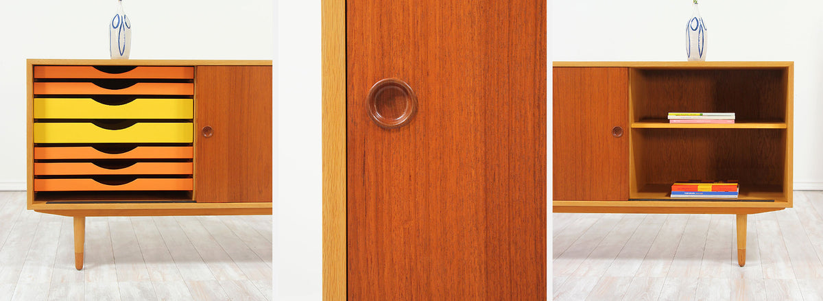 Rare Børge Mogensen Muli-Color Credenza for Søborg Møbler