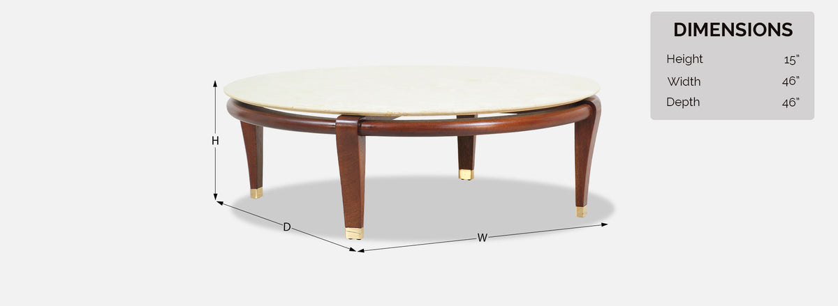Paul Laszlo Floating Marble Top Coffee Table for Brown Saltman
