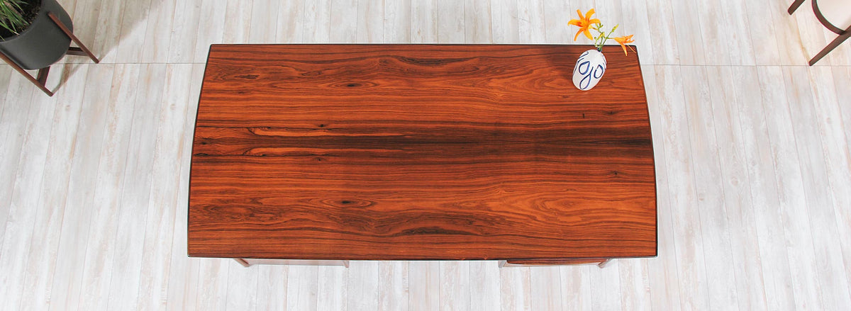 Svend A. Madsen Rosewood Desk with Bookshelf for Sigurd Hansen