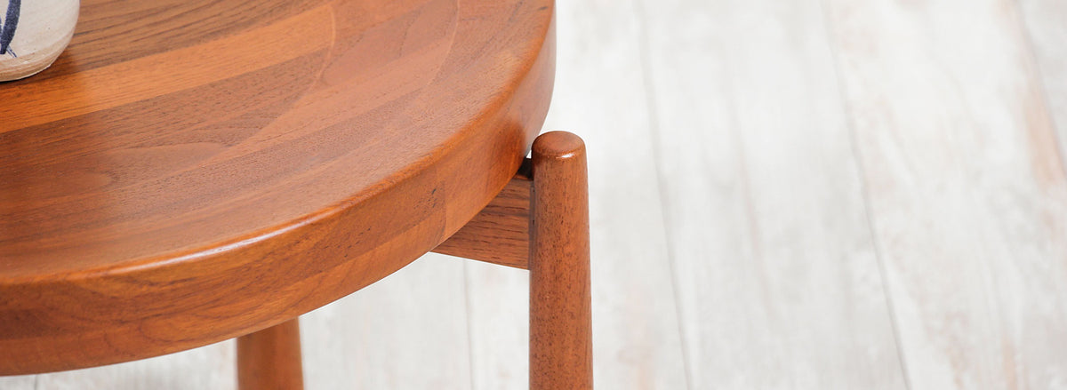 Swedish Modern Reversible Tray Top Side Tables by Dux