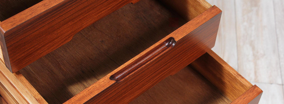 Danish Modern Rosewood Floating-Top Desk with Bookshelf by Dyrlund