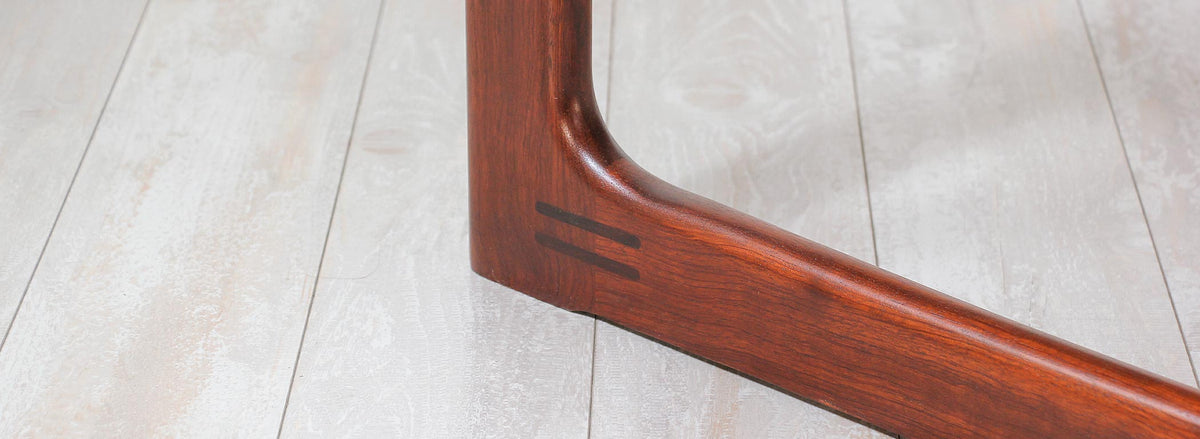 Danish Modern Rosewood Floating-Top Desk with Bookshelf by Dyrlund