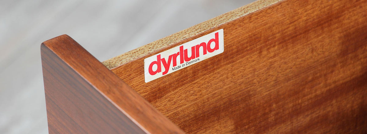 Danish Modern Rosewood Floating-Top Desk with Bookshelf by Dyrlund