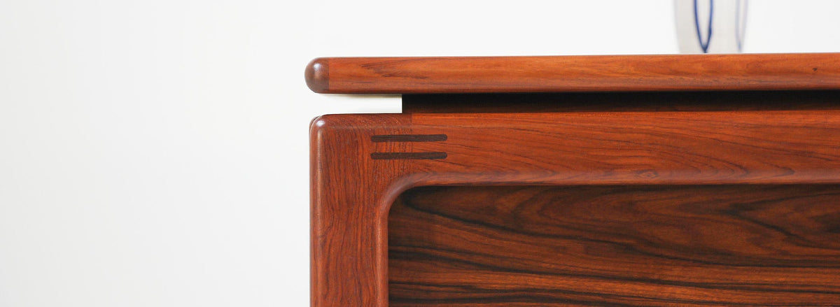 Danish Modern Rosewood Floating-Top Desk with Bookshelf by Dyrlund