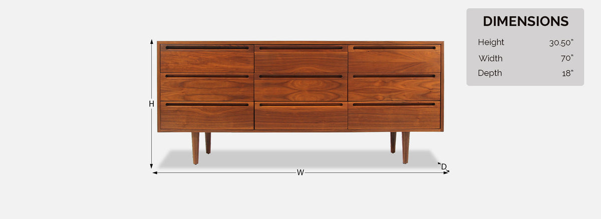 Mid-Century Modern Dresser by American of Martinsville