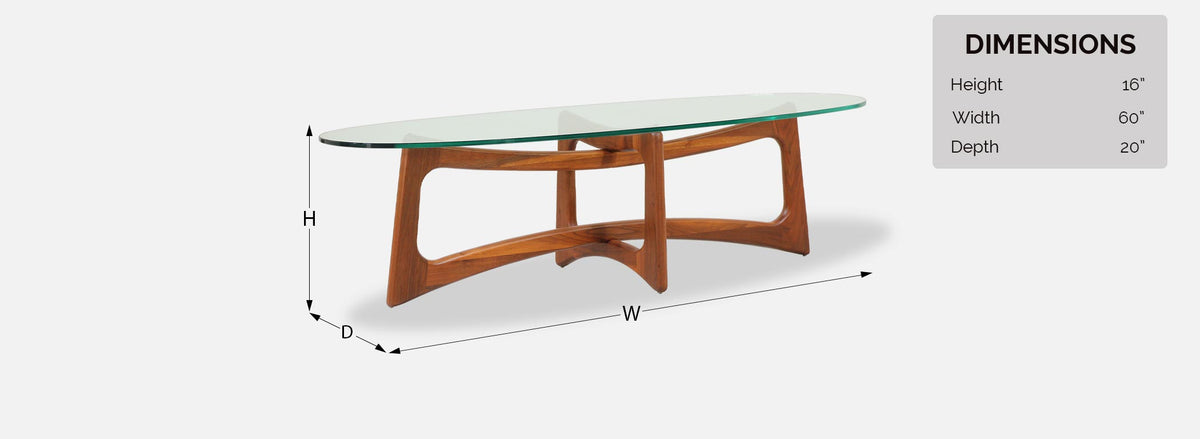 Adrian Pearsall 2454-TGO Coffee Table for Craft Associates 3