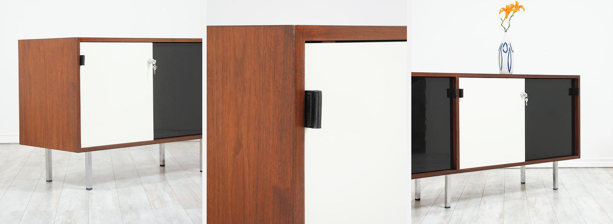 Florence Knoll Two-Tone Lacquered & Walnut Credenza 2