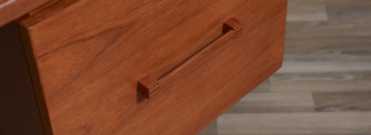 Henning Jensen & Torbin Valeur Teak Desk with Bookcase for Dyrlund