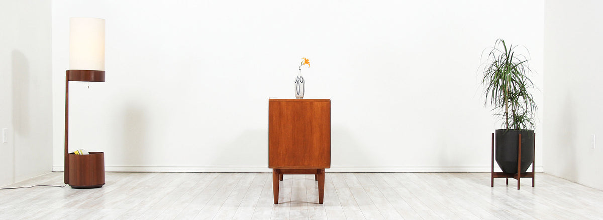 Mid-Century Modern Tambour-Door Teak Credenza by Alf Aarseth for Gustav Bahus