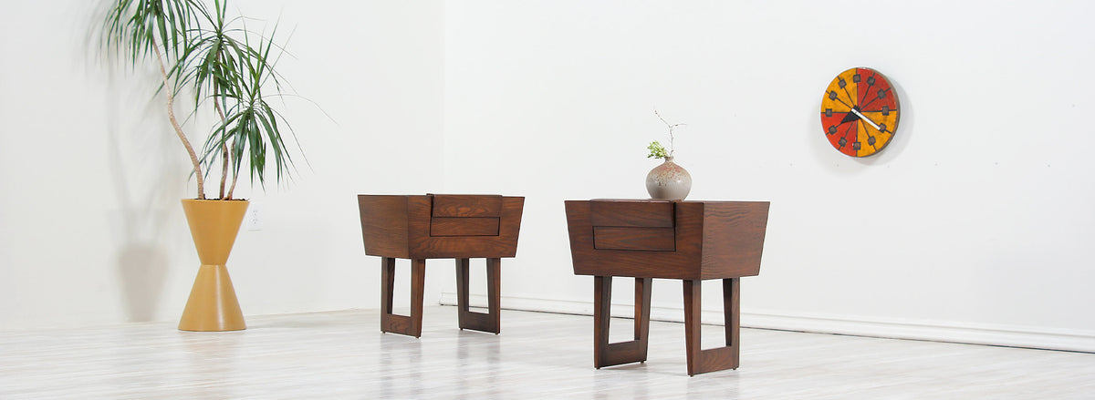 Mid-Century Night Stands by Paul Laszlo for Brown Saltman
