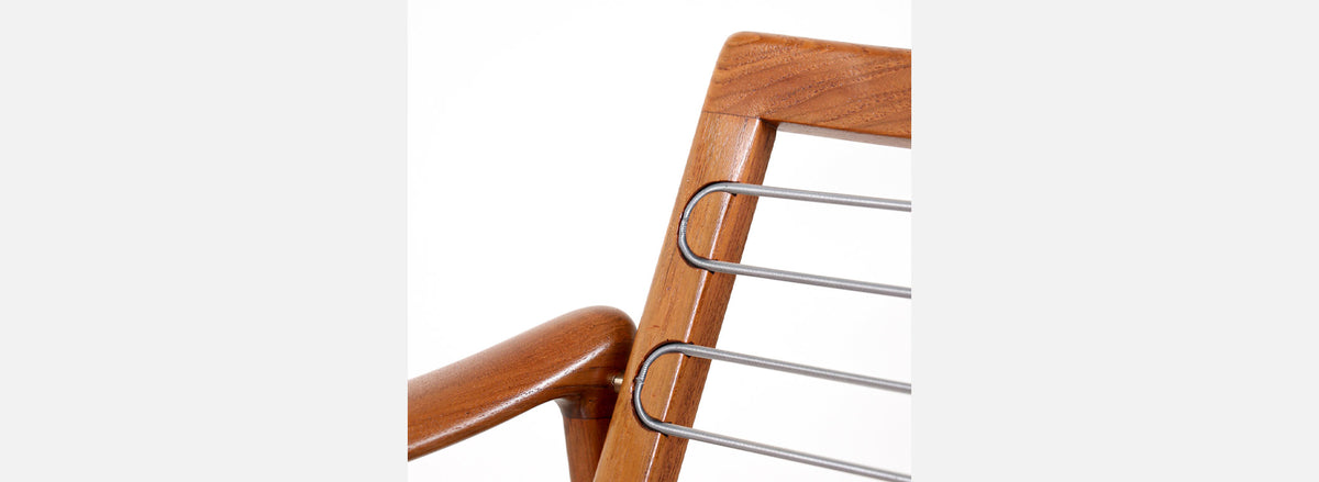 Fredrik Kayser Sculpted Teak Lounge Chair for Vatne Mobelfabrikk