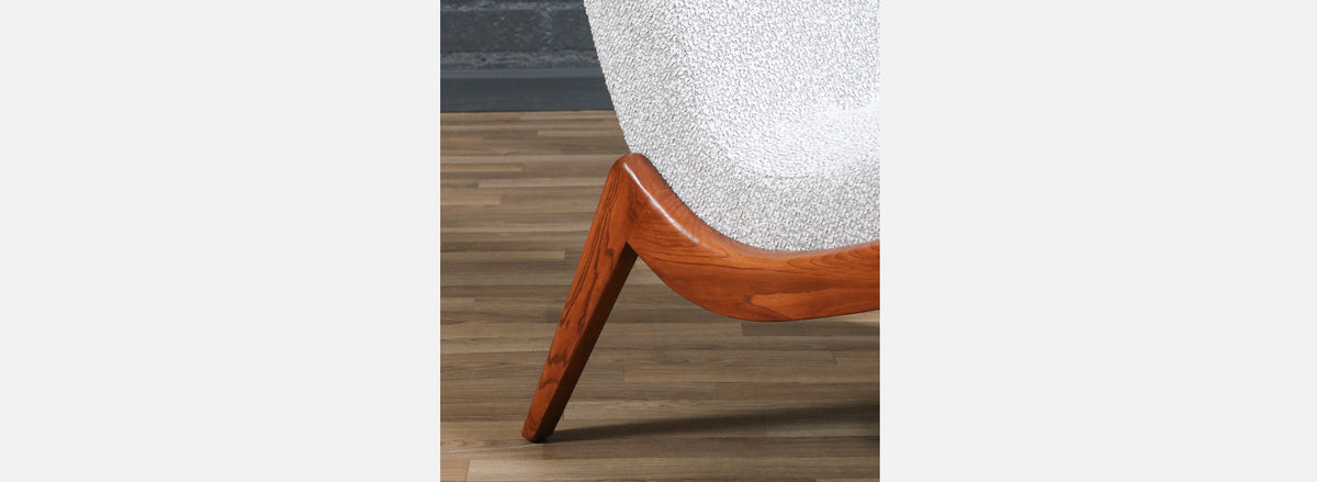 Mid-Century Modern Sculpted Slipper Chair
