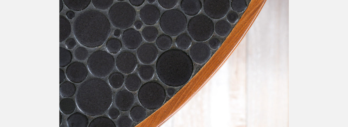 Gordon & Jane Martz Coffee Table with Ceramic Coin Inlay Top for Marshall Studios
