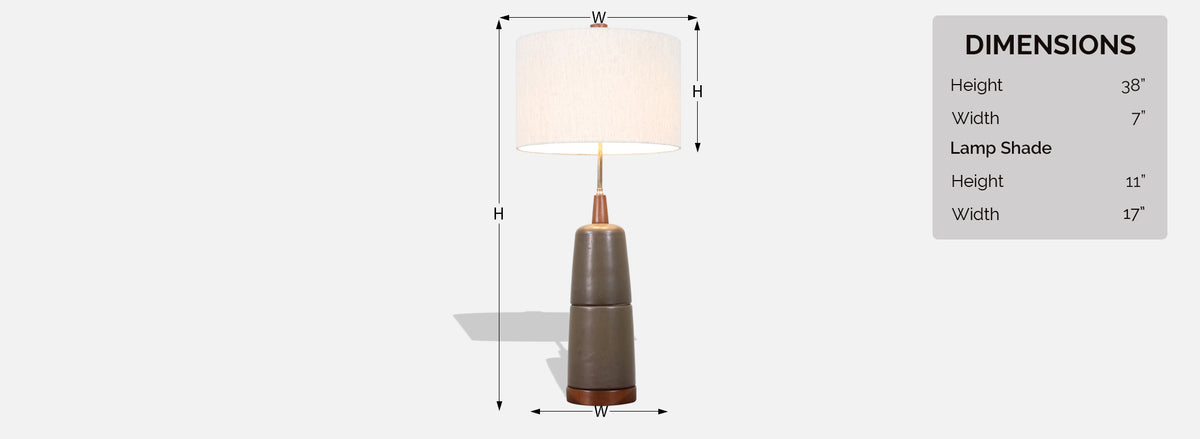 Gordon & Jane Martz Olive Green Ceramic Table Lamp for Marshall Studios