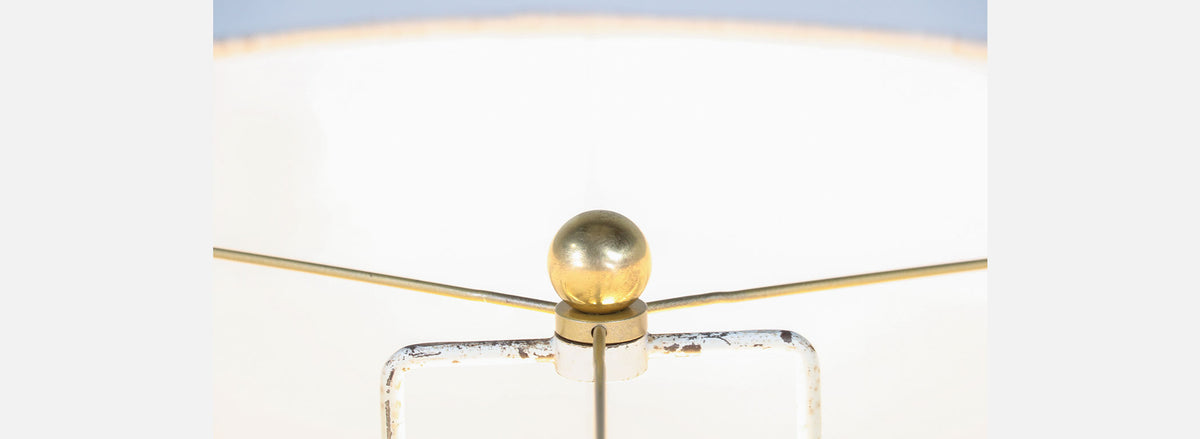 Richard Barr Brutalist Brass Table Lamp for Laurel Lamp Co. 