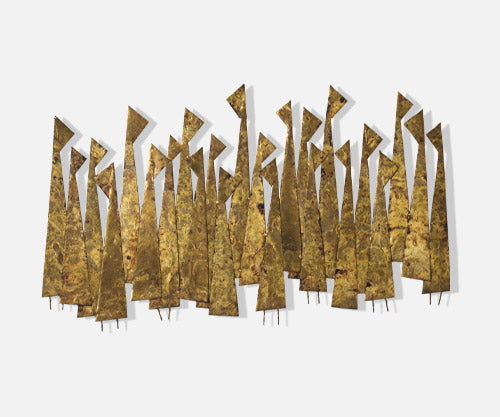 Mid-Century Modern Abstract "People" Brass Sculpture by Peter Pepper Products 
