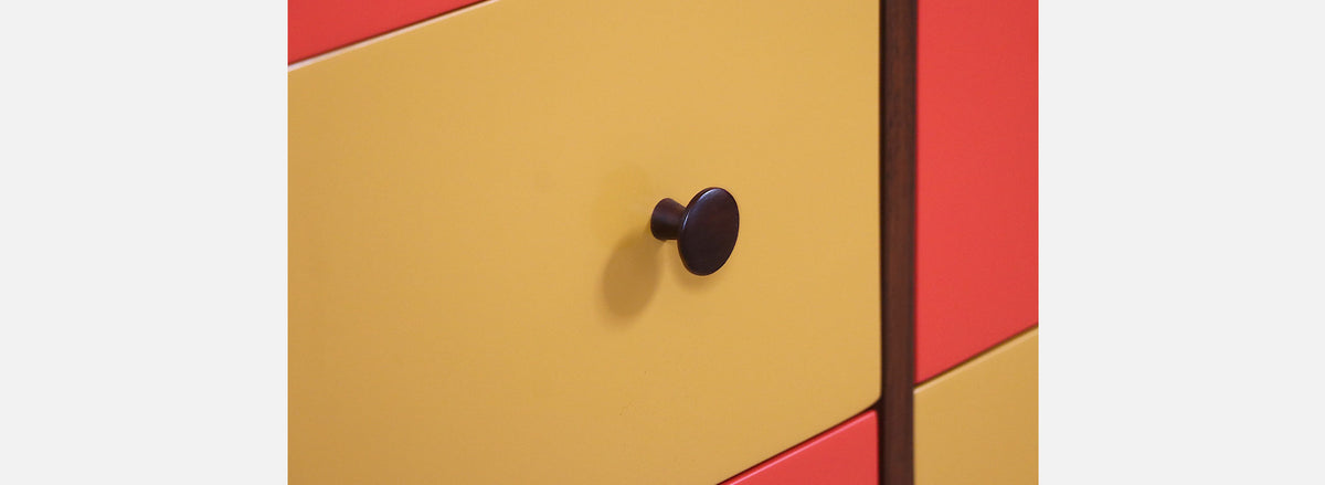 Milo Baughman Multi-Color Lacquered Dresser for Glenn of California. 