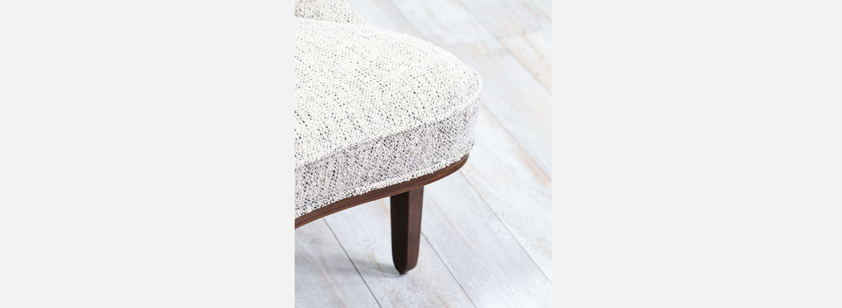 Edward J. Wormley "Janus" Boucle Slipper Chairs for Dunbar